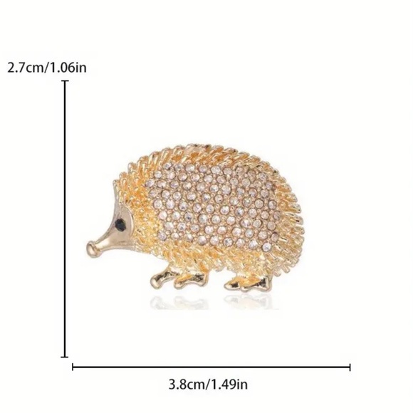 NWOT - Vintage Inspired Hedgehog Brooch - Picture 5 of 5